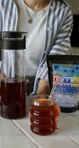 Cafetera Hario Mizudashi Jarra 1 L Negra