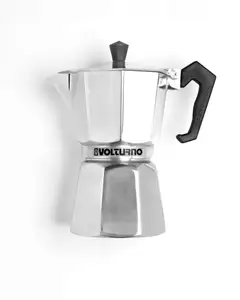 Cafetera Italiana clásica de aluminio Volturno