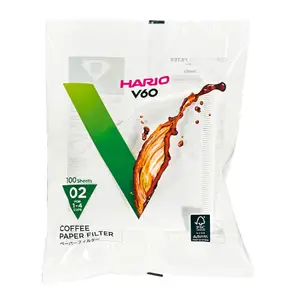 Filtros Hario V60 de papel tamaño 02 x 40 blanco / x 50 marrón