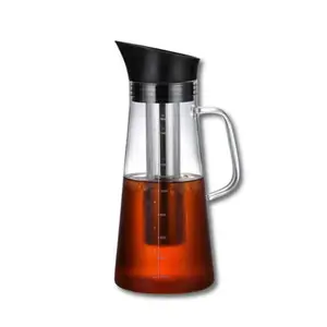Jarra Cold Brew Filtro Acero Negra 1,2 L