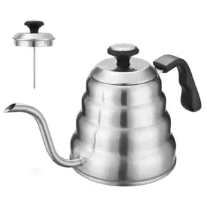Kettle cuello de cisne inox con termómetro 