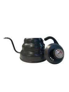 Kettle cuello de cisne negra con termómetro 1.000 ml