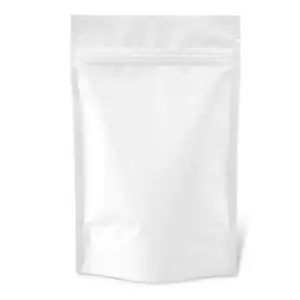 Pack de 50 unidades de bolsas blancas con válvula pouch stand up 1 kilo
