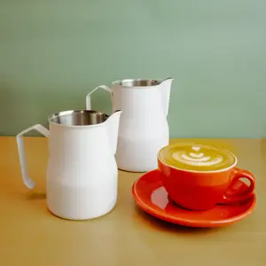Pitcher Para Arte Latte Acero 750 Ml Blanca